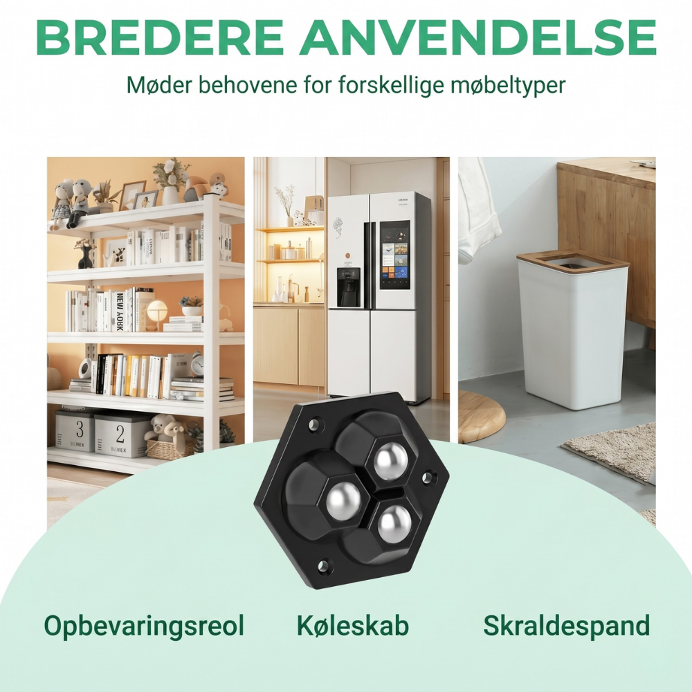 TriGlide 360° Furniture Casters with Ball Bearings