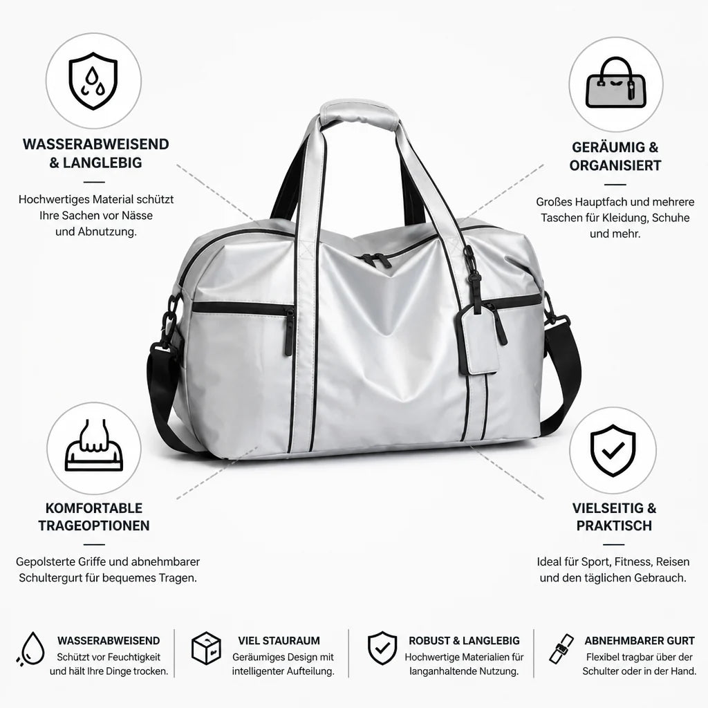 Water-repellent sturdy sports bag