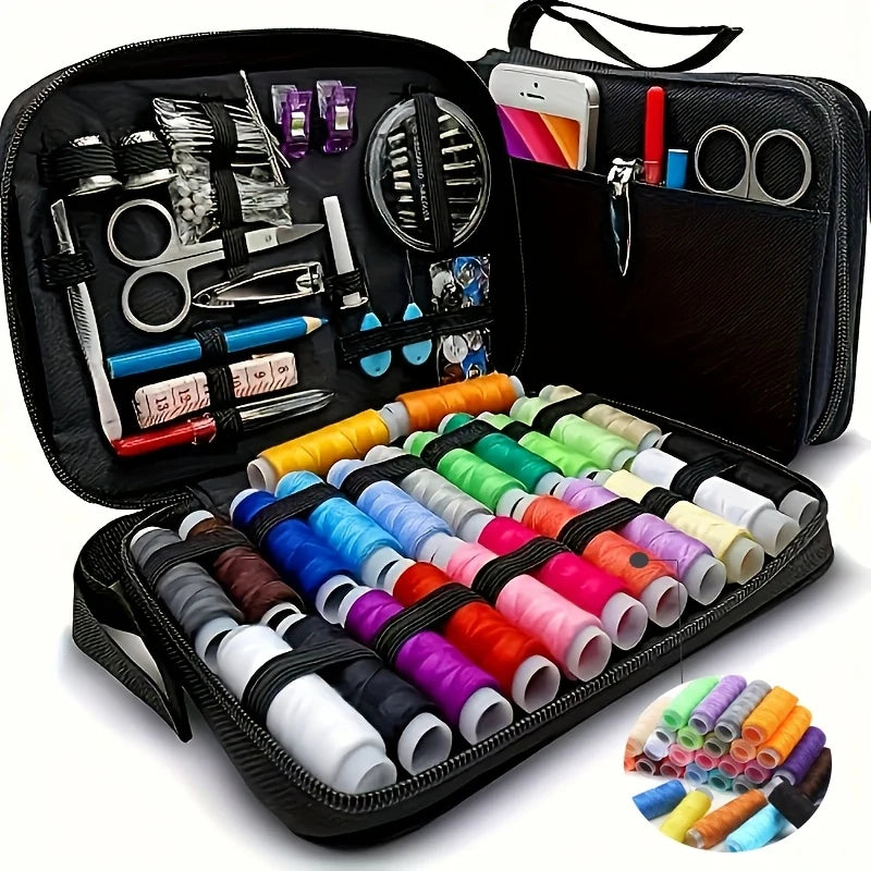 100-piece sewing kit in case