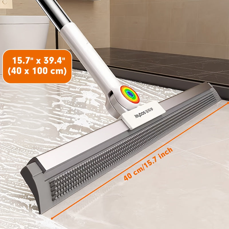 Floor mop with rubber lip & TPE bristles