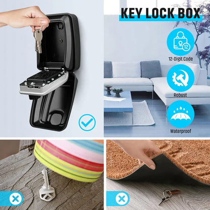 Waterproof Key Box with Combination Lock