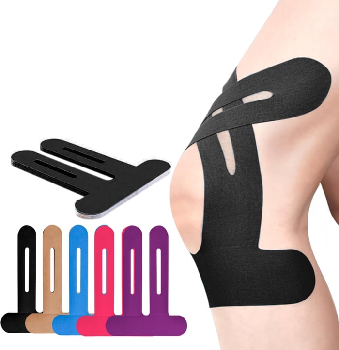 Pre-Cut Knee Kinesio Tape – 10+10 Free