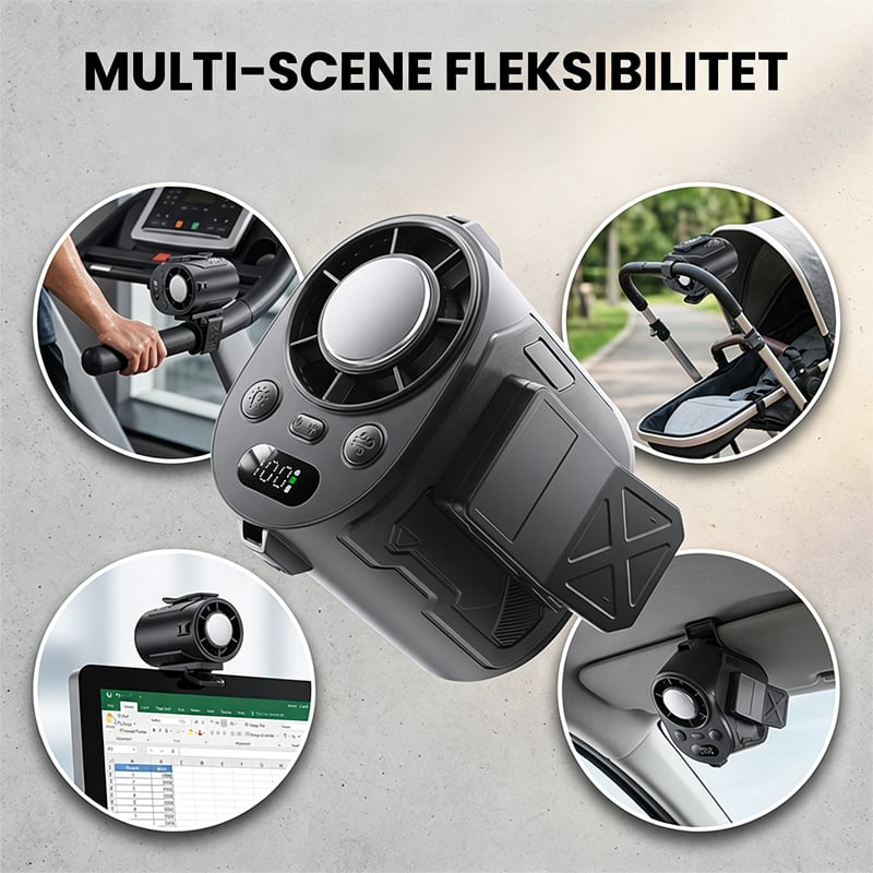 Portable Clip Fan with Cooling Function | 6000mAh Battery