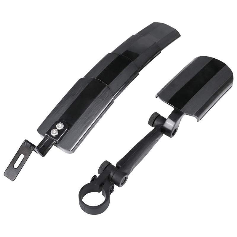 Adjustable retractable bicycle mudguard set