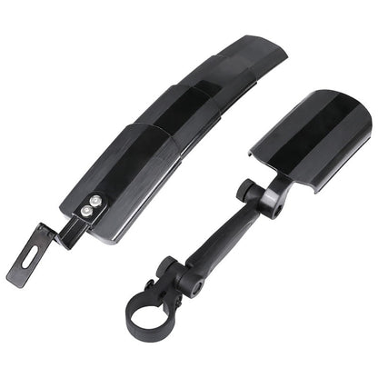Adjustable retractable bicycle mudguard set