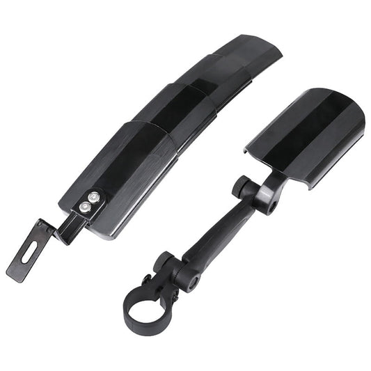 Adjustable retractable bicycle mudguard set