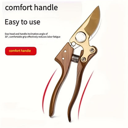 Ergonomic SK5 Garden Shears with Wooden Handle