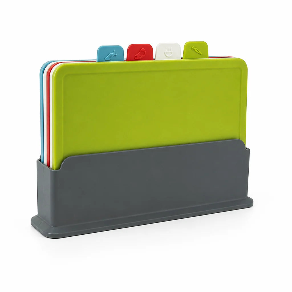 Color-Coded and Non-Slip Cutting Board Set (4-Piece)