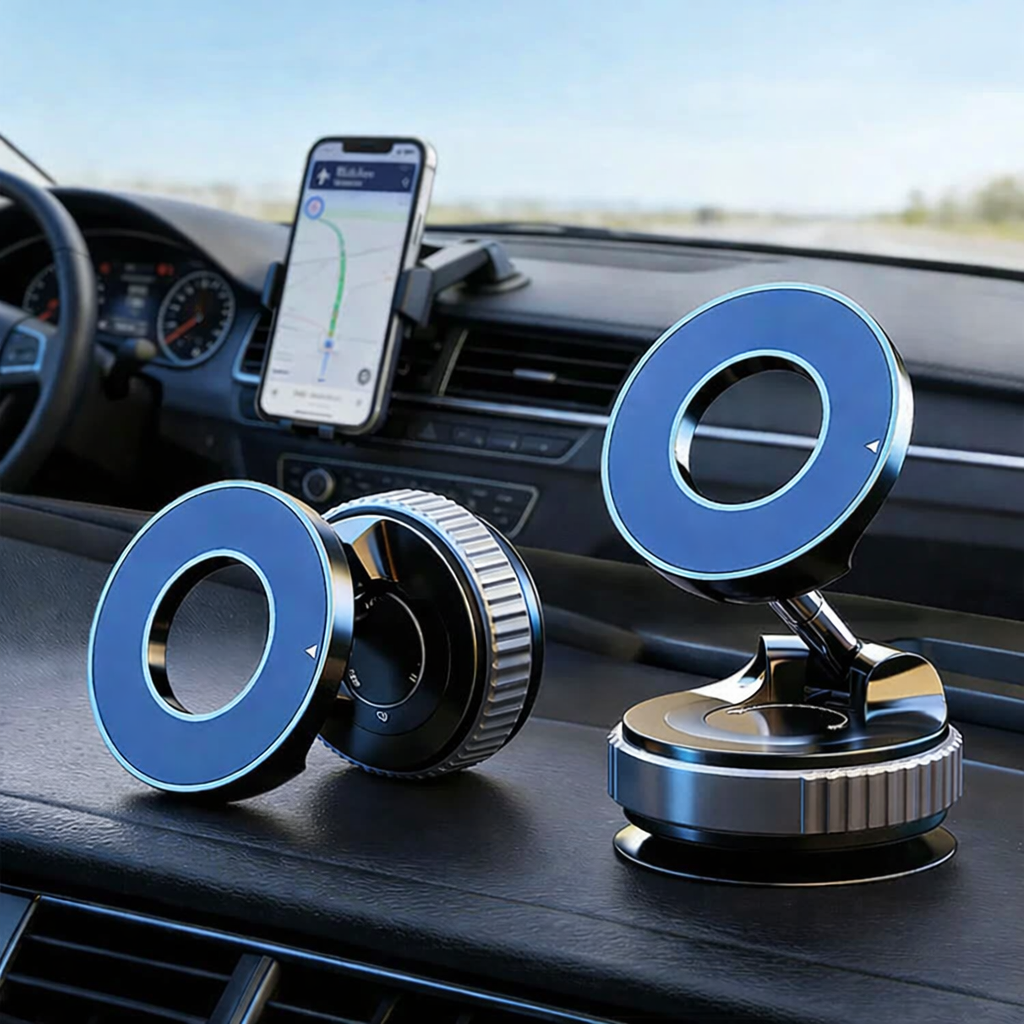 Magnetic Phone Holder | With Vacuum Suction Cup | 360° Adjustable
