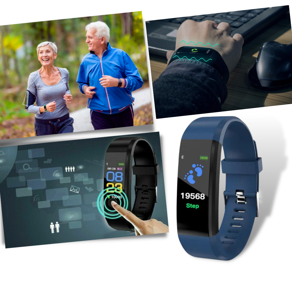 Senior Smartwatch with Heart Rate & Blood Pressure Measurement