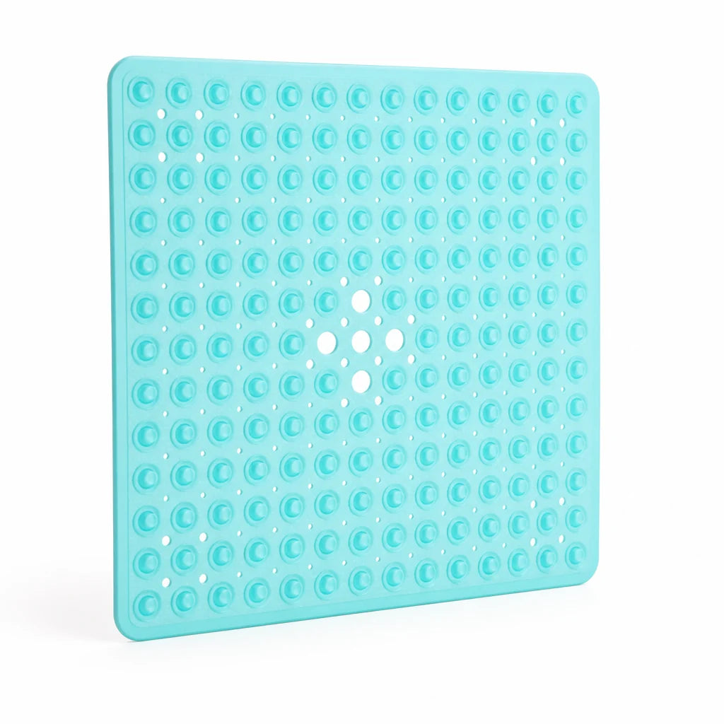 Non-slip Shower Mat with Suction Cups & Quick Drainage (Machine Washable)