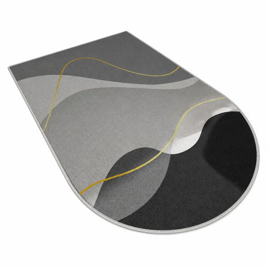 Wrinkle-free, noise-reducing printed floor protection mat for office chairs