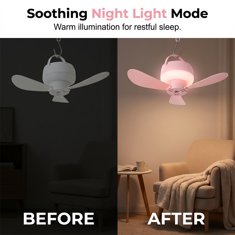 Hanging LED Fan with Night Light