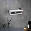 Wall shelf with secret compartment made of wood