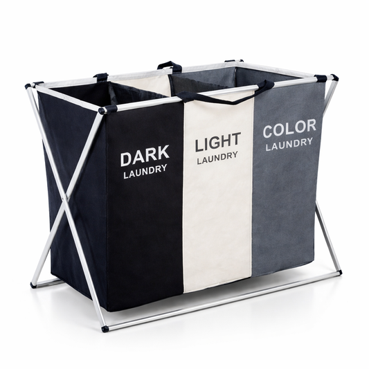 Laundry sorter 3 compartments foldable