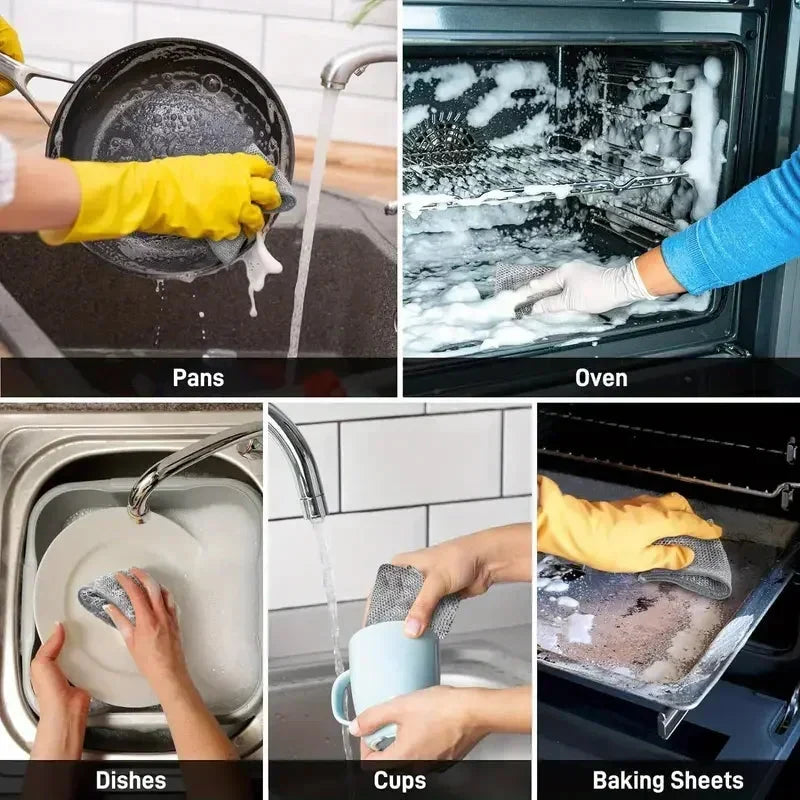Metal Scrubbing Pads – Double-Sided for Kitchen