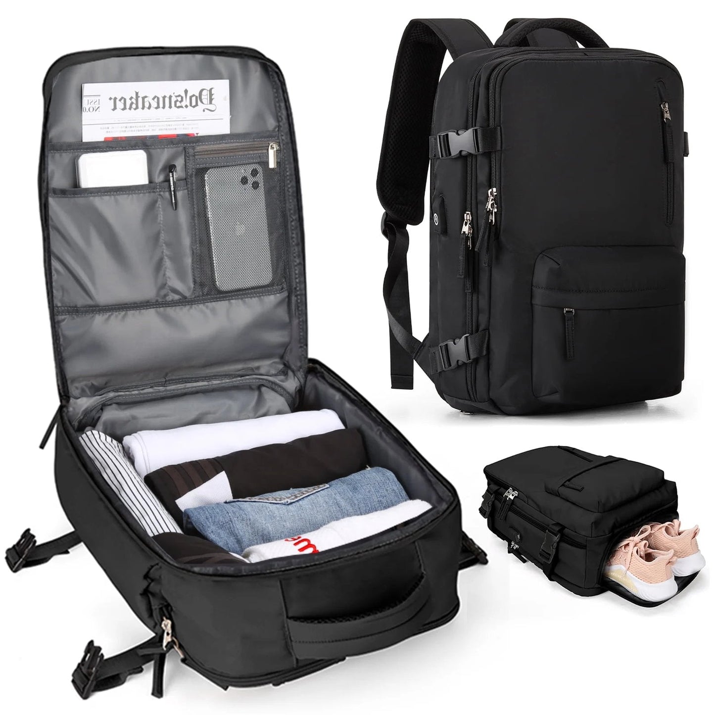 Women's Backpack 35L with USB Charging Port