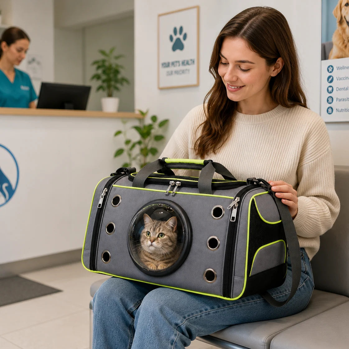 Cat Carrying Bag Breathable with Viewing Window