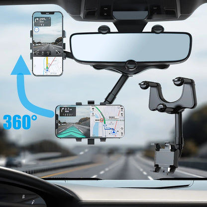 Car Phone Holder Rearview Mirror 360°