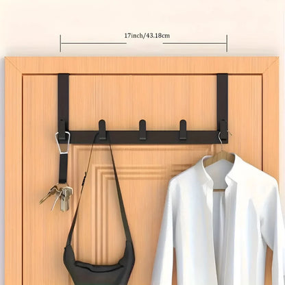 Door coat rack 5 hooks stainless steel