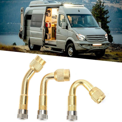 Flexible Tire Valve Extension 3-Angle Set