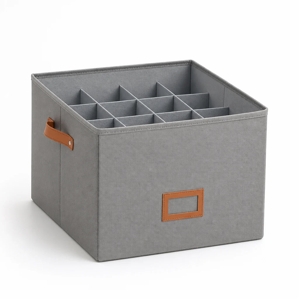 Compartmentalized, Space-Saving Shoe Organizer Box (36×36×30 cm)