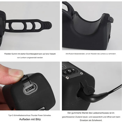 Electronic Bicycle Bell with LED Light