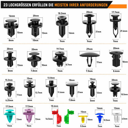 Car Mounting Clips Set 680 Pieces
