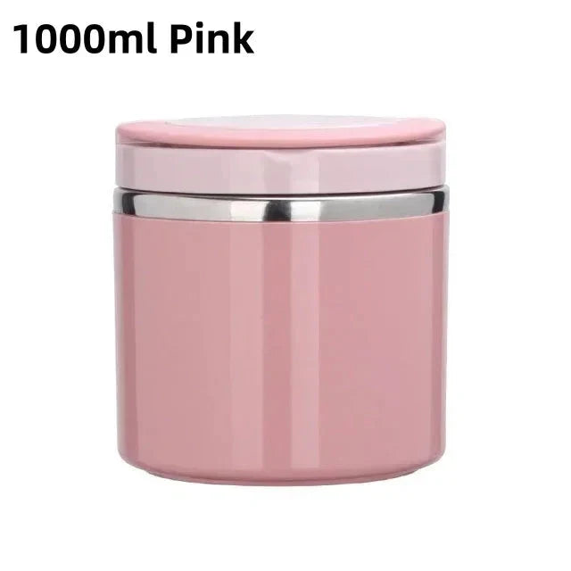 Thermo Lunchbox Stainless Steel with Handle – 630 ml & 1000 ml