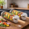 GrillEase™ Rolling Basket — Master the grill and enjoy juicy, perfectly cooked treats with every turn!