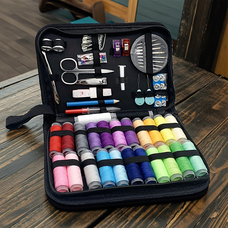 100-piece sewing kit in case