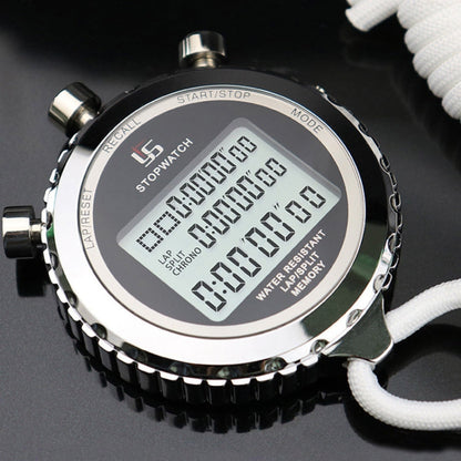 Digital Stopwatch Stainless Steel 3-Line Display