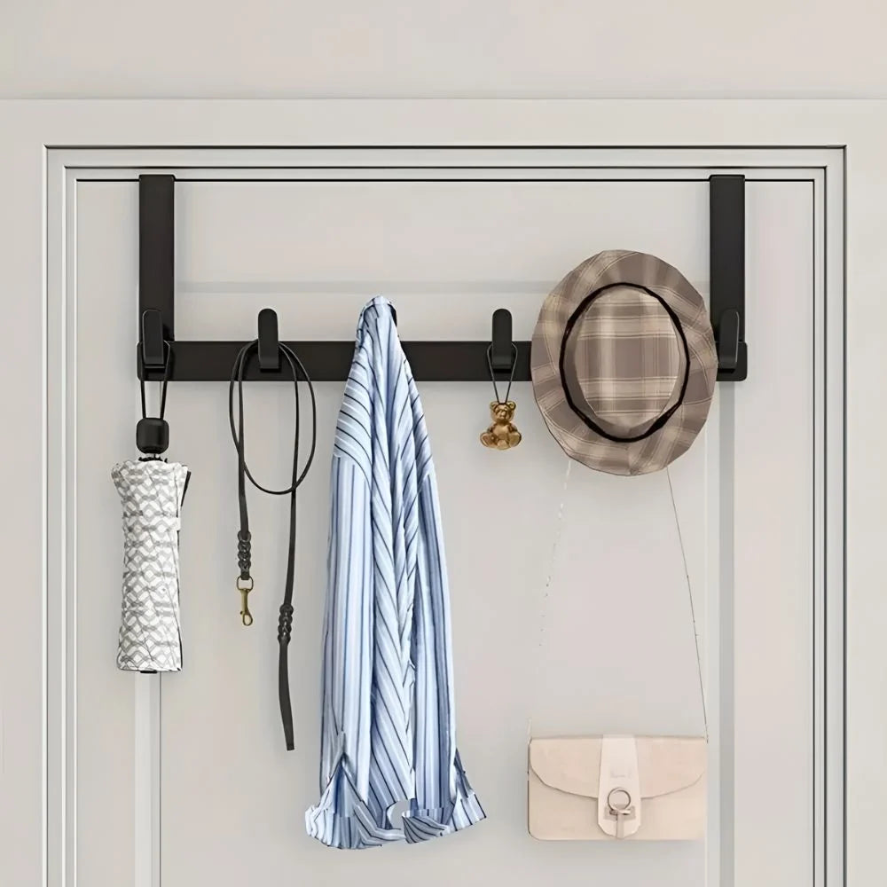 Door coat rack 5 hooks stainless steel