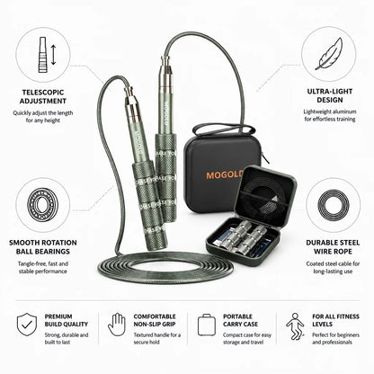 Telescopic Fast Adjustable Ball Bearing Jump Rope