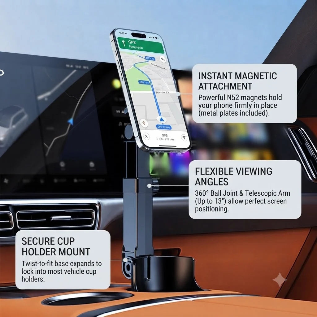 Car Drink Holder Mobile Phone Holder 360° Adjustable