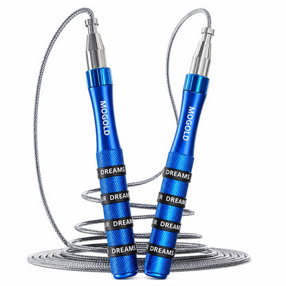 Ultra-fast self-locking jump rope (adjustable length, aluminum handles)