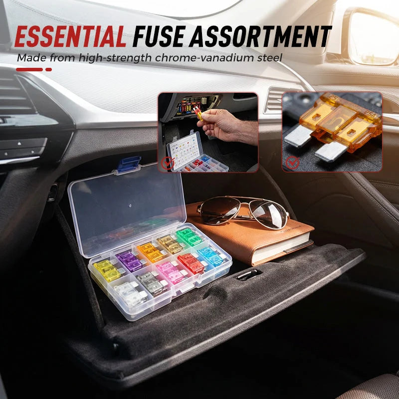 Car Fuse Assortment 300-Piece with Fuse Puller