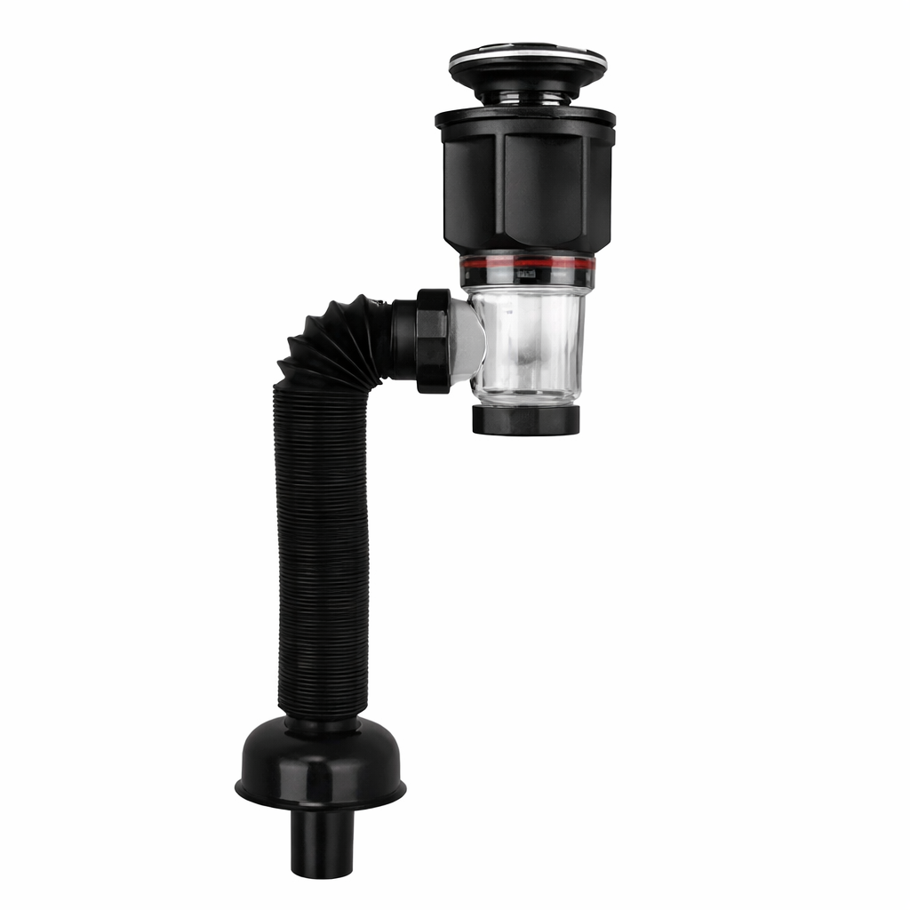 Flexible siphon drain pipe