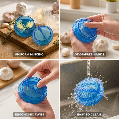Ergonomic Food-Grade Garlic Chopper with Rotary Mechanism