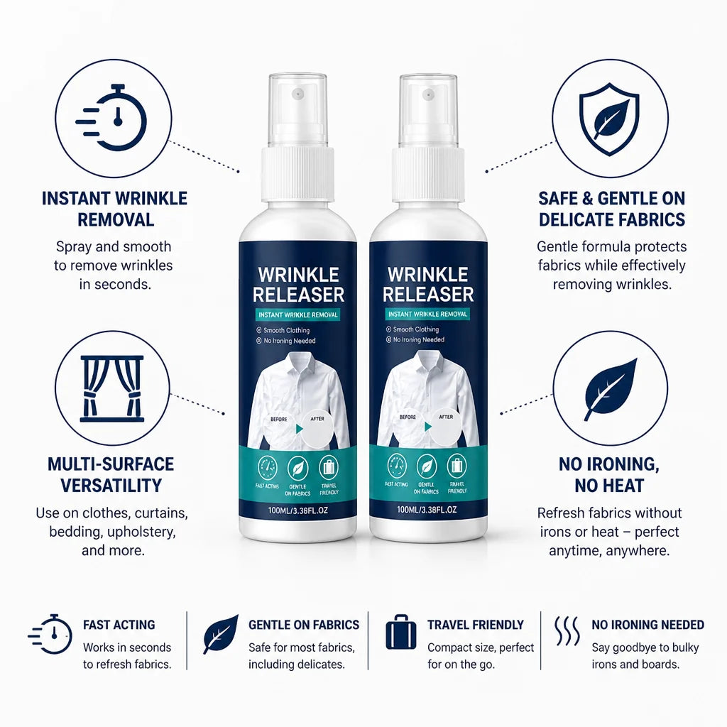 Immediate Gentle Fabric Wrinkle Release Spray (2 x 100 ml)