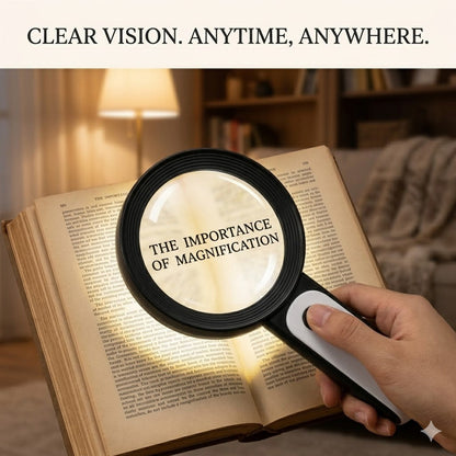 30x Magnifying Glass with LED Lighting for Seniors