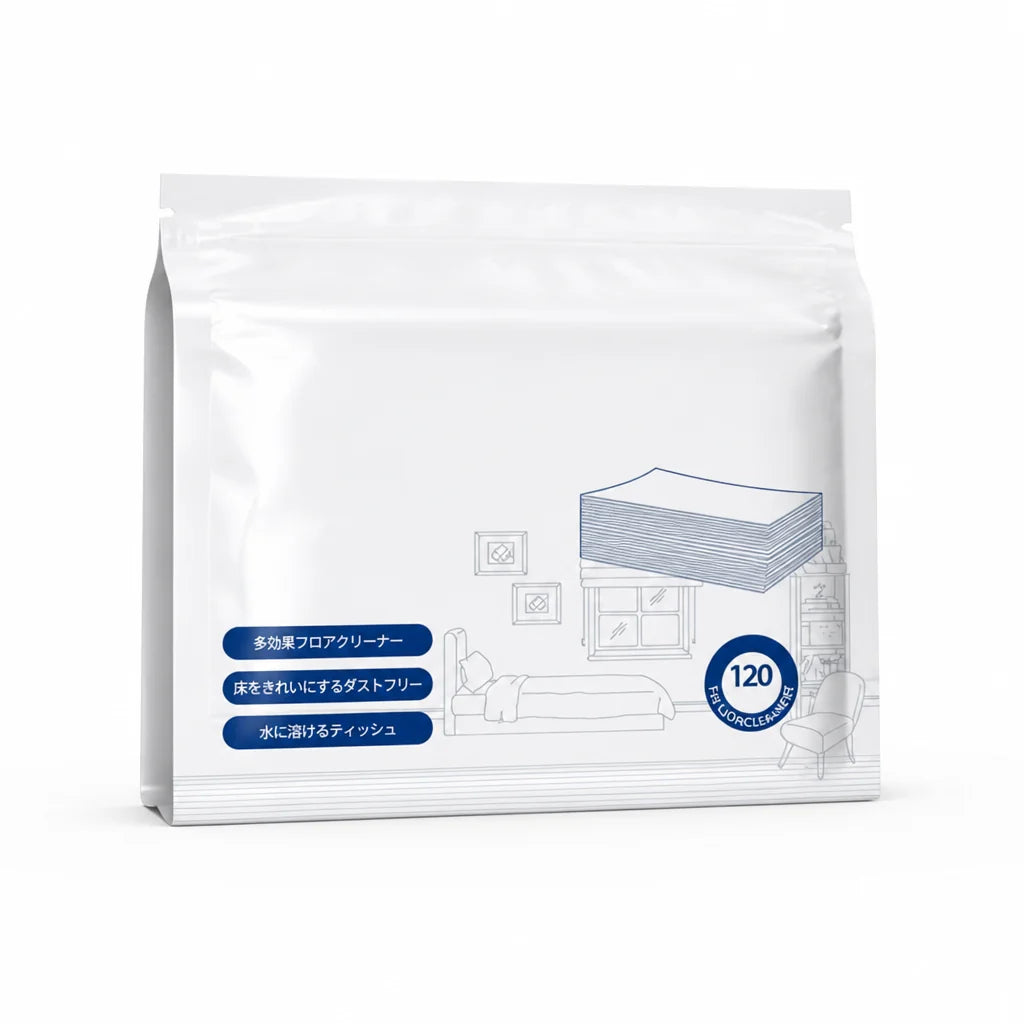 Water-Soluble Multi-Surface Floor Cleaning Wipes (120 Pieces)