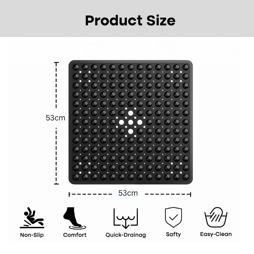 Non-slip bath mat with suction cups PVC
