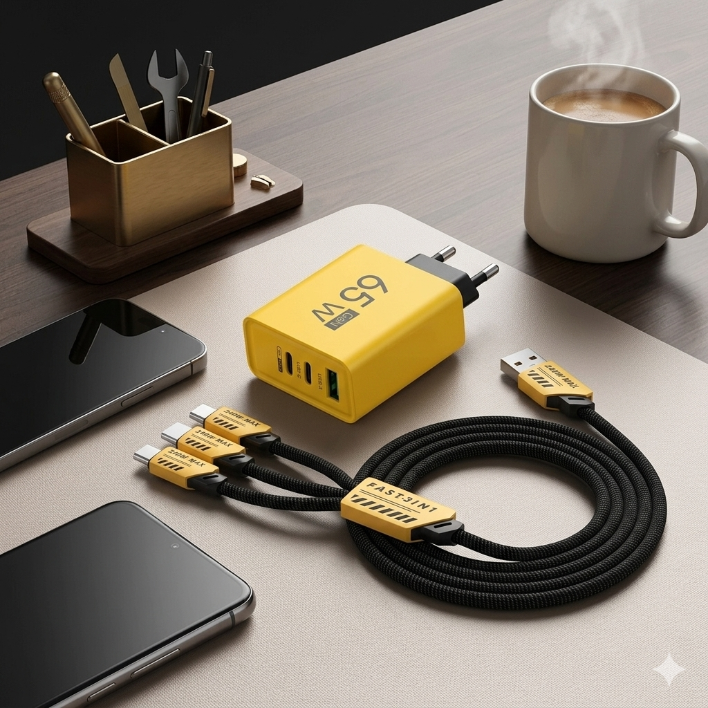 120W USB Fast Charger with 4 Ports