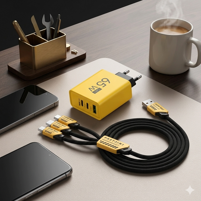 120W USB Fast Charger with 4 Ports