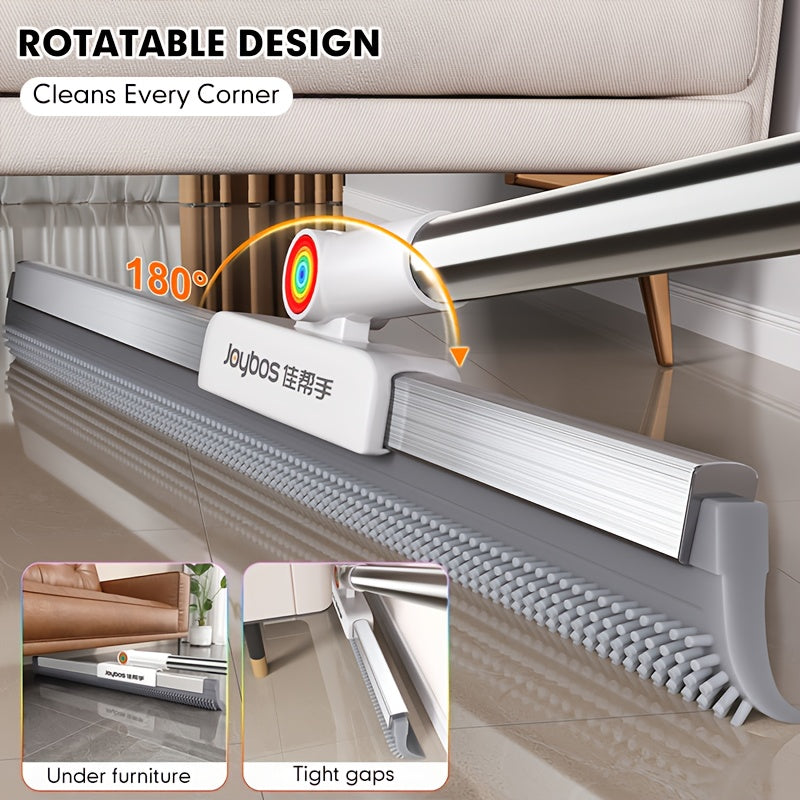 Floor mop with rubber lip & TPE bristles