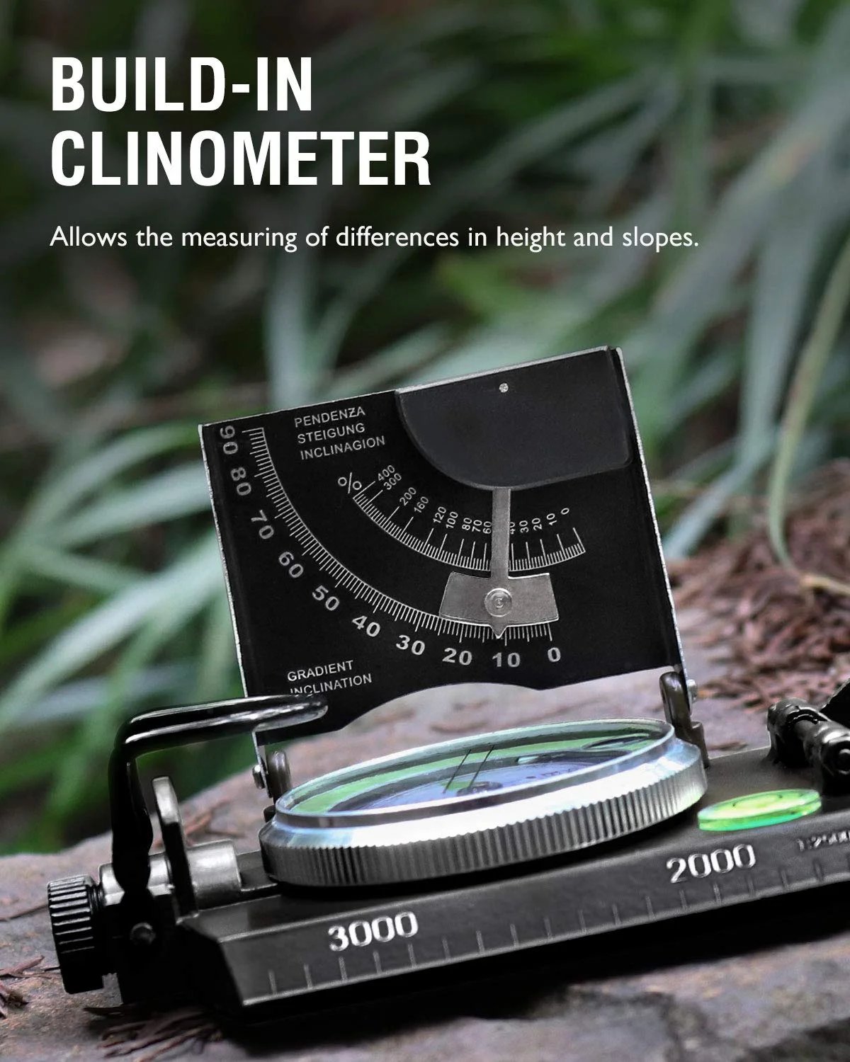 Military Directional Compass with Clinometer