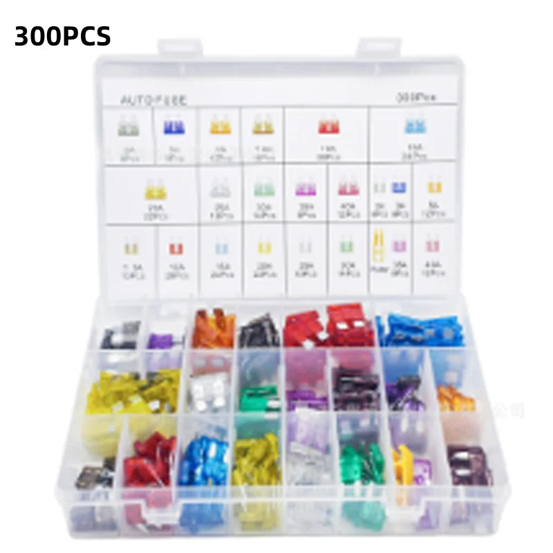Car Fuse Assortment 300-Piece with Fuse Puller