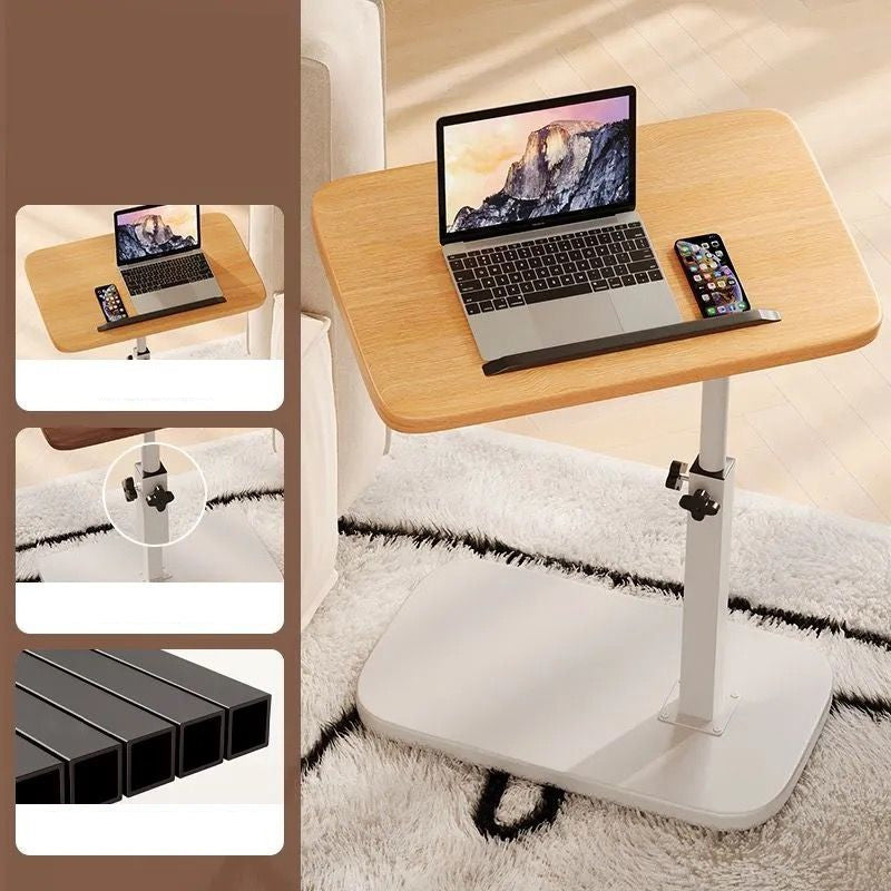 Laptop table with wheels & 360° swivel function, height adjustable