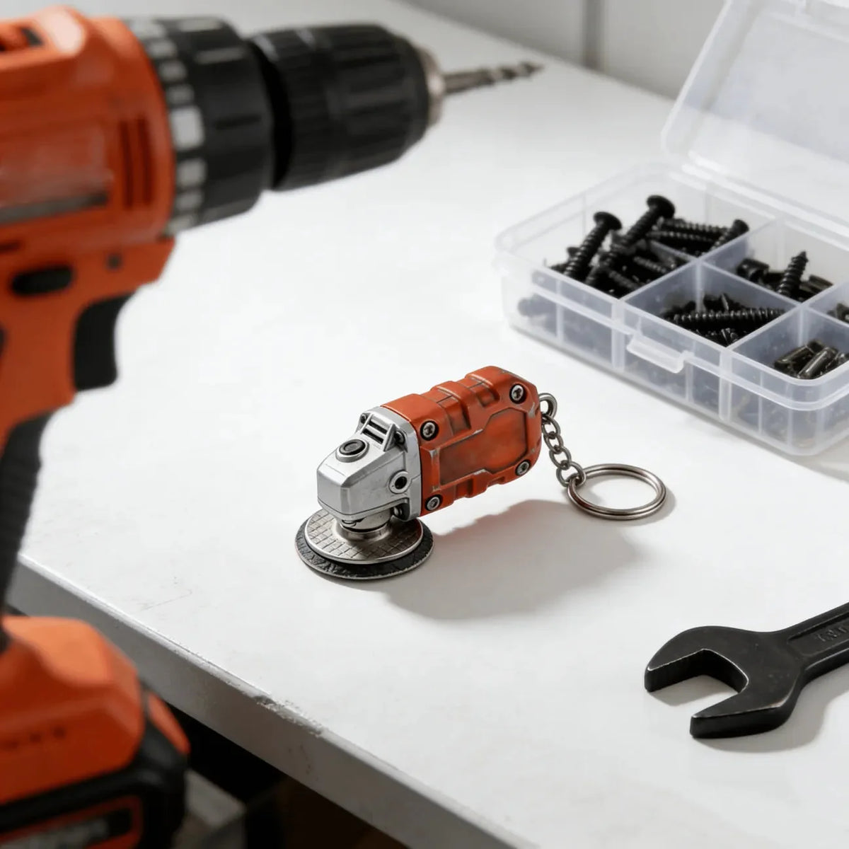 EdgeCraft™ Mini Grinder Keychain — compact, decorative, and always ready to use